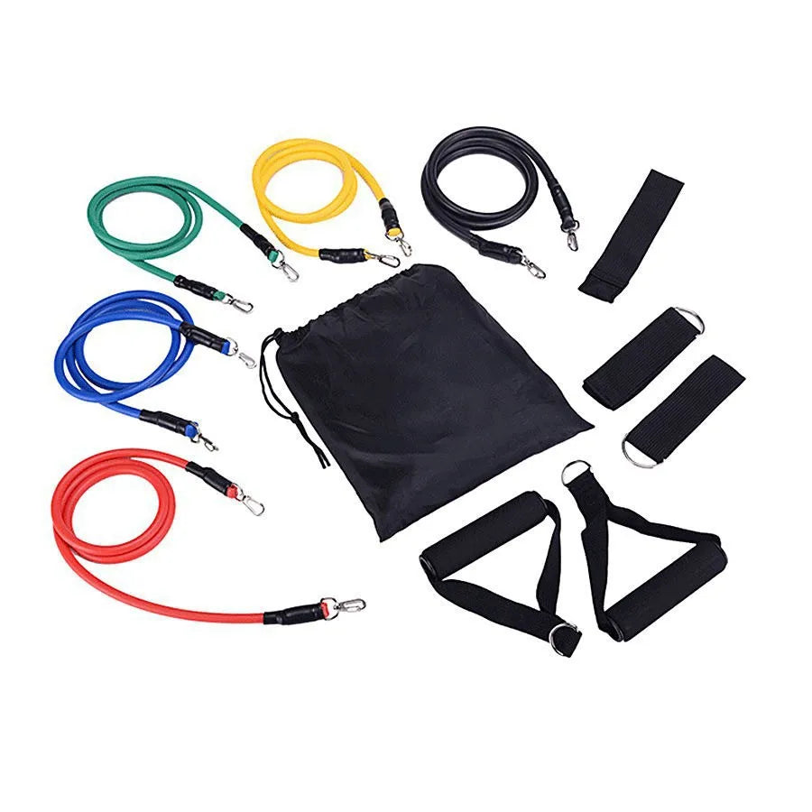 11PCS Resistance Bands Pedal Exerciser Set