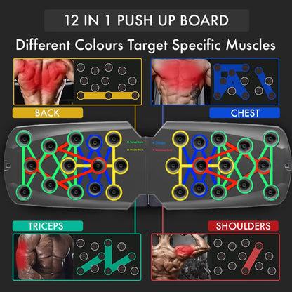 Portable Foldable Push-Up Board with Resistance