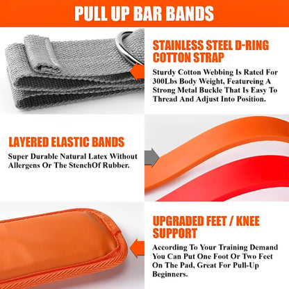 Adjustable Pull Up Assistance Bands Set