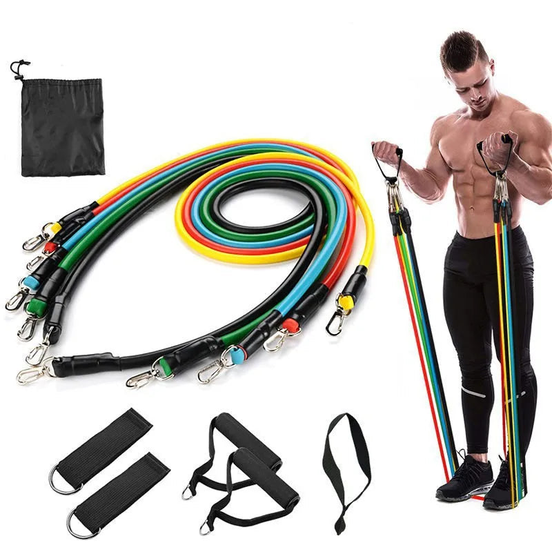 11PCS Resistance Bands Pedal Exerciser Set