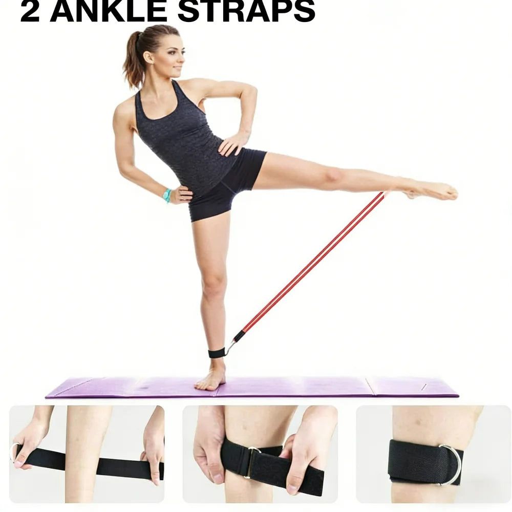 11PCS Resistance Bands Pedal Exerciser Set